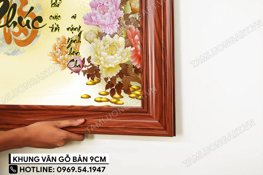 thu-phap-tl995-kt07-chat-luong-cao-mau-sac-net-ben-dep-phong-khach-sang-trong-phong-ngu-chi-tiet-khung-tranh-van-go-wood-frame-02